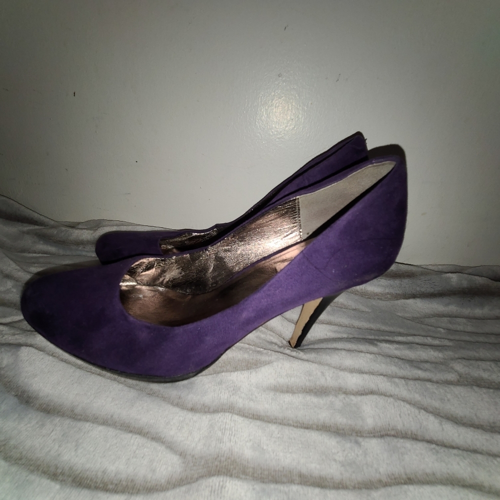 Purple Suede Pumps